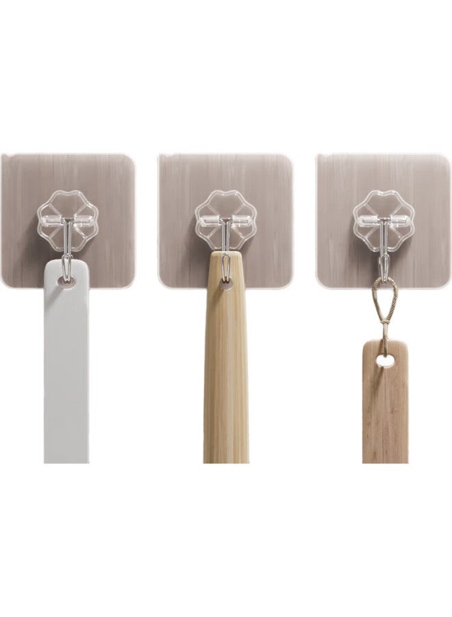 Miloch Mileqi Door Wall Hooks, No Drilling Strong Adhesive Hooks For Walls, No Damage To Walls, Wallpaper, Traceless Nail-Free Hooks For Picture Frames, Transparent Style [Pack Of 40] - Image 2