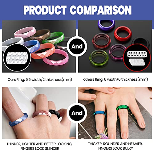 dooda Resin Molds Silicone Ring, 14 Different Sizes with Size Markers (4-17), 5.5mm Width, 2mm Thickness, Silicone Molds for Epoxy Resin, Women Rings,Earrings,Pendants,Crafts for Christmas Gifts - Image 3