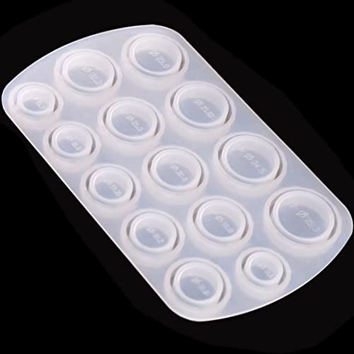 dooda Resin Molds Silicone Ring, 14 Different Sizes with Size Markers (4-17), 5.5mm Width, 2mm Thickness, Silicone Molds for Epoxy Resin, Women Rings,Earrings,Pendants,Crafts for Christmas Gifts - Image 1