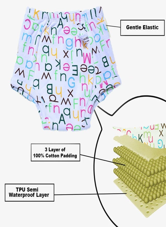 SNUGKINS Snug Potty Training Pull-up Pants for Babies/Toddlers/Kids | 100% Pure Cotton | Washable & Reusable | (Size 3, Fits 3-4 Years) | Pack of 2 - Image 4