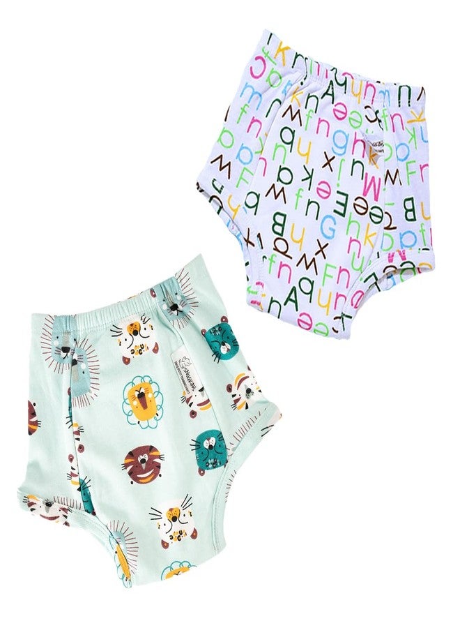 SNUGKINS Snug Potty Training Pull-up Pants for Babies/Toddlers/Kids | 100% Pure Cotton | Washable & Reusable | (Size 3, Fits 3-4 Years) | Pack of 2 - Image 1