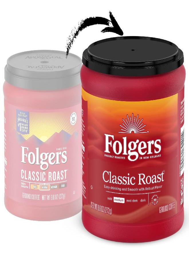 Folgers Folgers Classic Roast Ground Coffee, Medium Roast, 9.6-Ounce  - Image 2