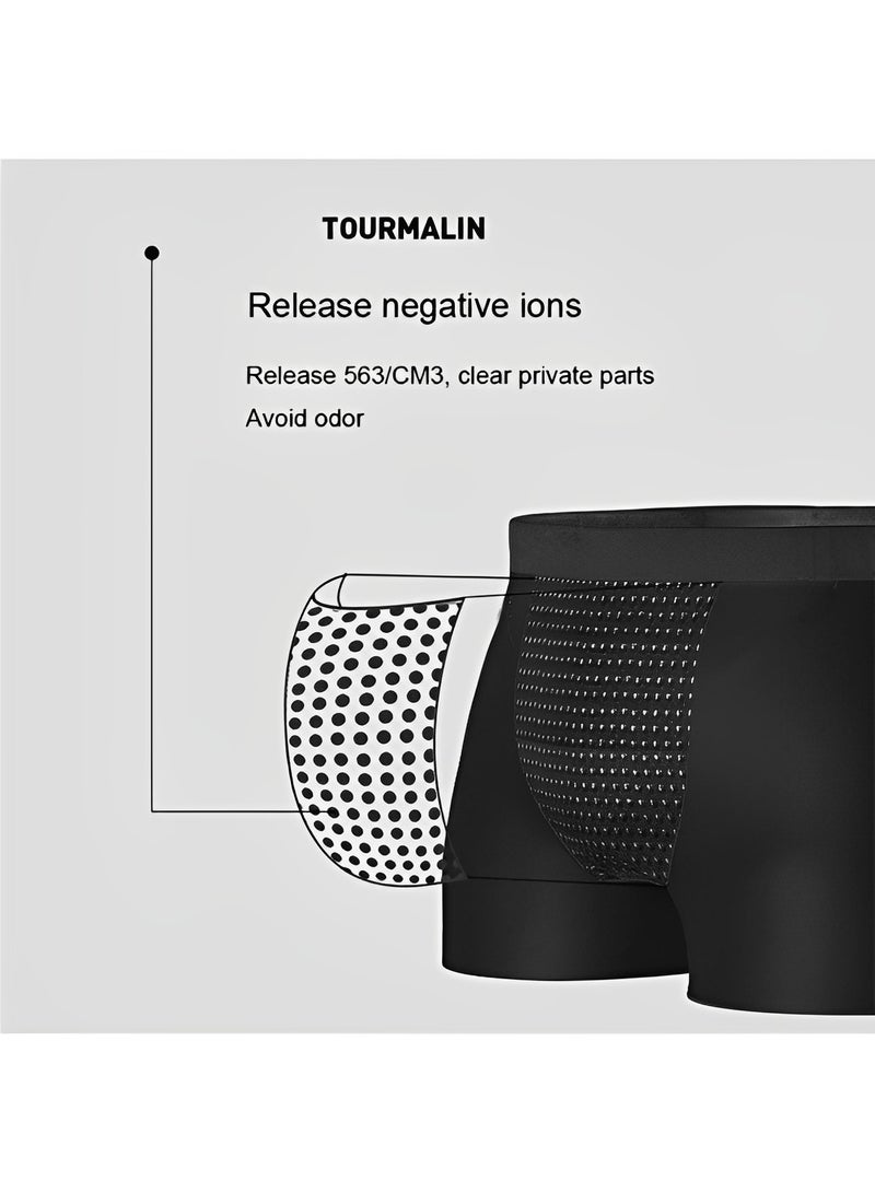 REOCLE 3pcs Magnetic Therapy Underwear Breathable Elastic Panties with 30 Energy Magnets & Far-infrared Heating System & Negative Ion Purification System Health Care Underwear for Men  - Image 5
