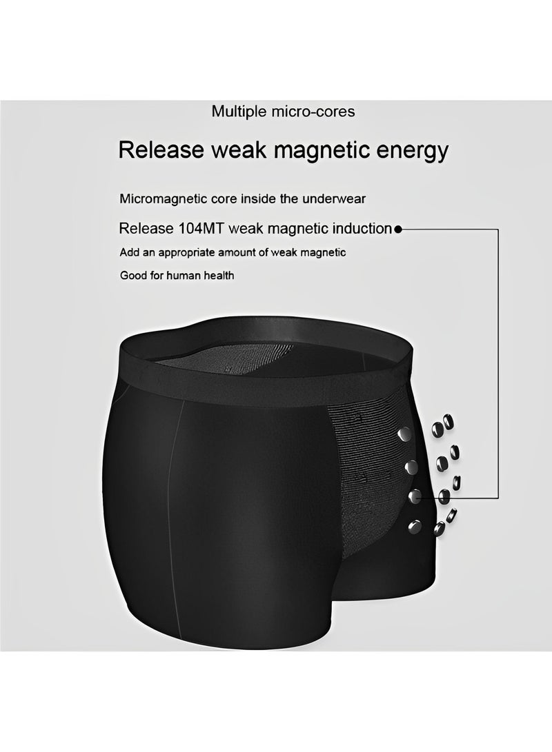 REOCLE 3pcs Magnetic Therapy Underwear Breathable Elastic Panties with 30 Energy Magnets & Far-infrared Heating System & Negative Ion Purification System Health Care Underwear for Men  - Image 4