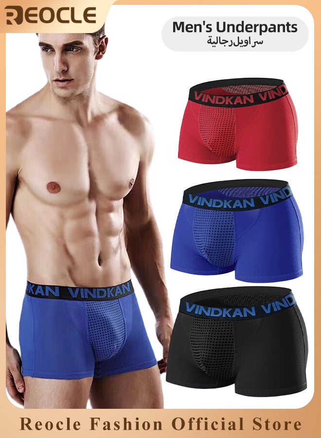 REOCLE 3pcs Magnetic Therapy Underwear Breathable Elastic Panties with 30 Energy Magnets & Far-infrared Heating System & Negative Ion Purification System Health Care Underwear for Men - Image 1