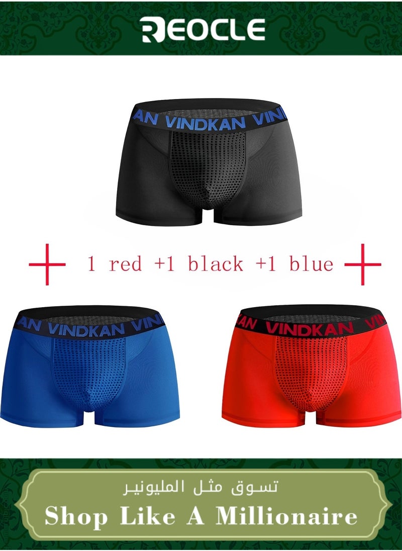 REOCLE - 3pcs Magnetic Therapy Underwear Breathable Elastic Panties with 30 Energy Magnets & Far-infrared Heating System & Negative Ion Purification System Health Care Underwear for Men - Image 1