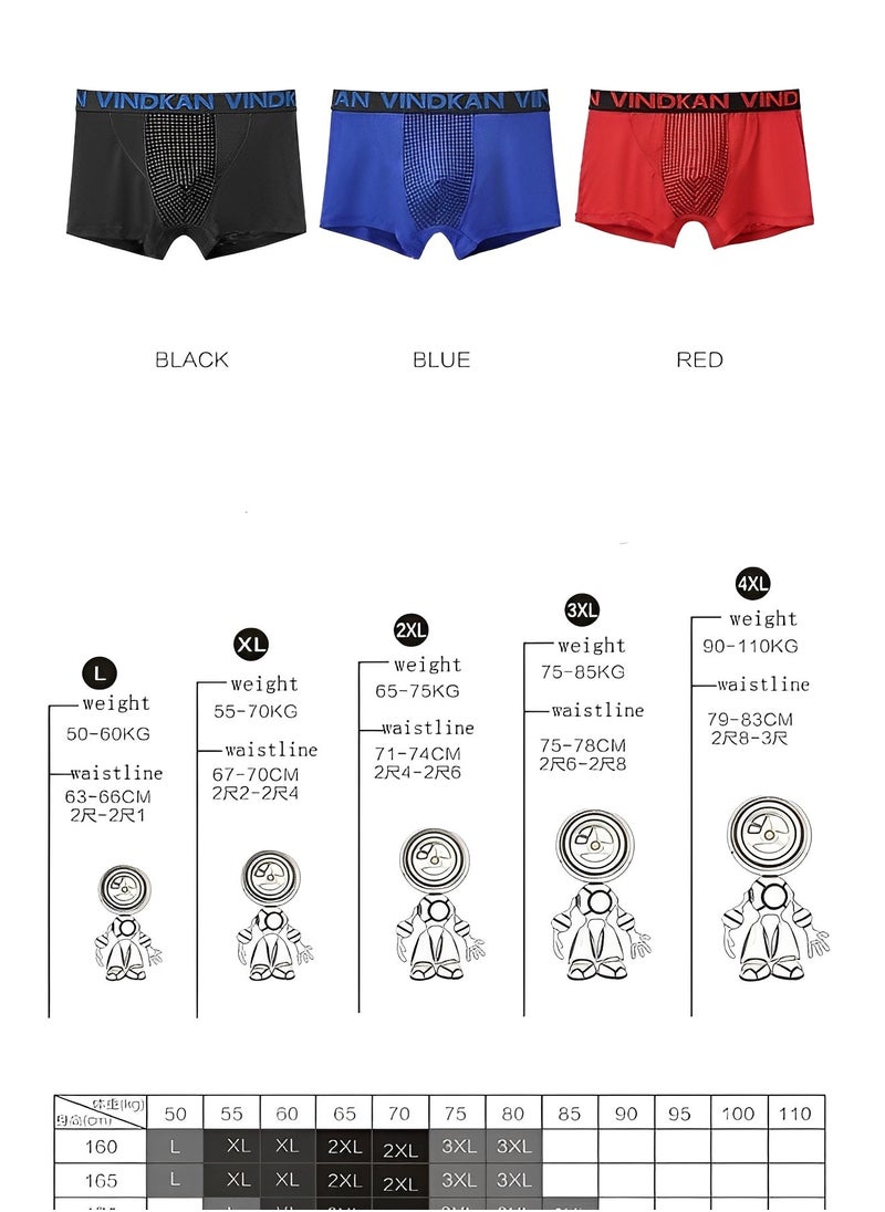 REOCLE - 3pcs Magnetic Therapy Underwear Breathable Elastic Panties with 30 Energy Magnets & Far-infrared Heating System & Negative Ion Purification System Health Care Underwear for Men - Image 1