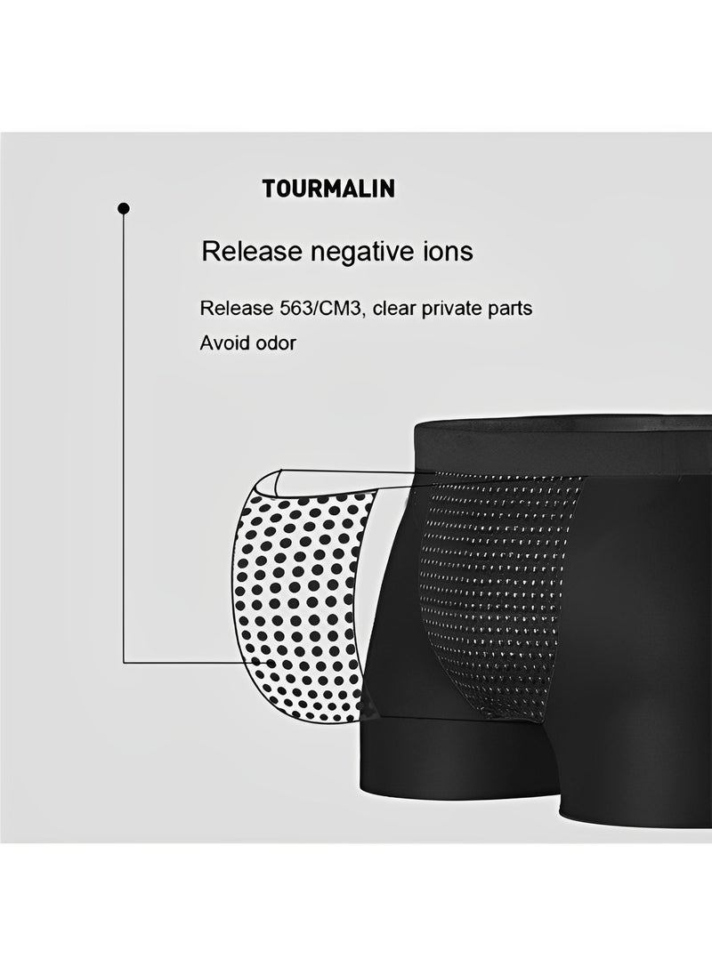 REOCLE - 3pcs Magnetic Therapy Underwear Breathable Elastic Panties with 30 Energy Magnets & Far-infrared Heating System & Negative Ion Purification System Health Care Underwear for Men - Image 1