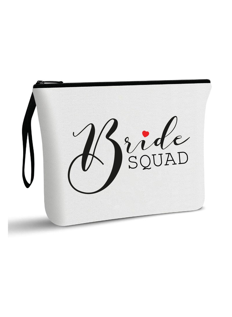 PRINTSHOP4ME Bride Squad Cosmetic Bags for Your Wedding Crew - Cosmetic Pouches - Makeup Bags for the Perfect Pre-Wedding Party - Image 1