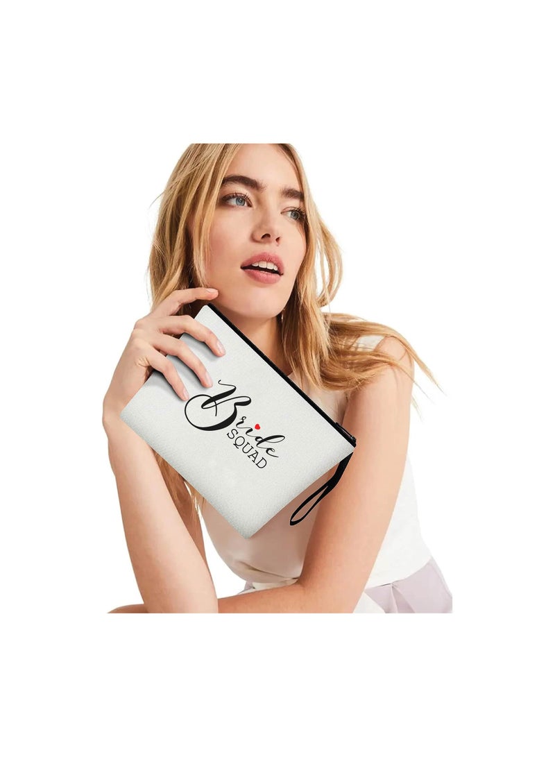 PRINTSHOP4ME Bride Squad Cosmetic Bags for Your Wedding Crew - Cosmetic Pouches - Makeup Bags for the Perfect Pre-Wedding Party - Image 4