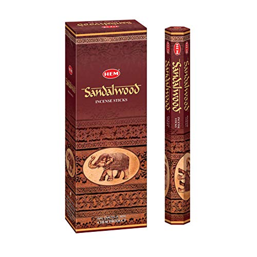 HEM - Sandalwood Incense Sticks - Pack of 6 - 120 count - 301g - Image 1