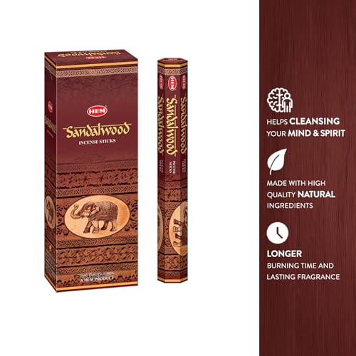 HEM - Sandalwood Incense Sticks - Pack of 6 - 120 count - 301g - Image 3