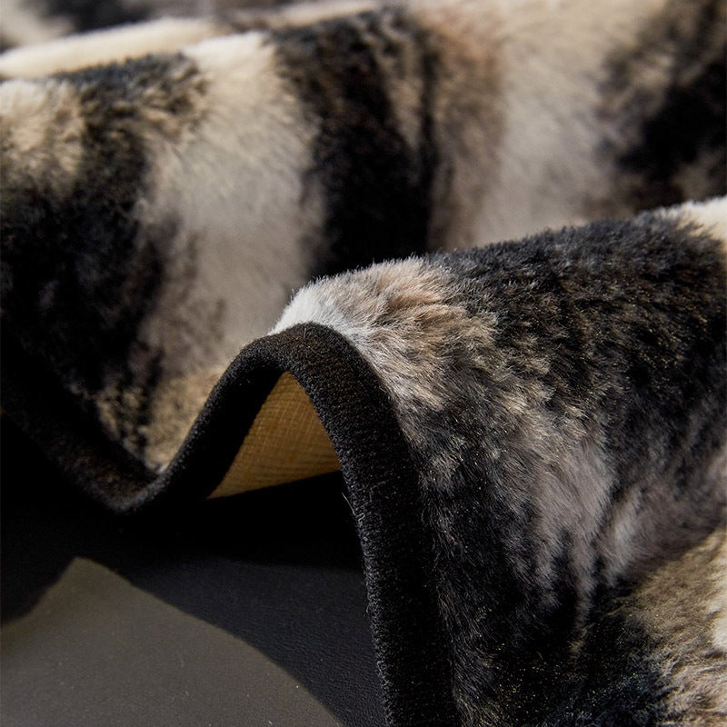 Plush Thickened Sofa Cushion For , One-Piece Special-Shaped Leather Sofa Cover, Leopard Print - Image 4