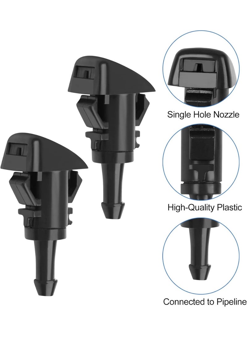 5M Black Rubber Windshield Washer Hose Kit, 12 Connectors (T, Y, I Type), 2 Fan Nozzles, Suitable for Most Cars, Easy Replacement, 1 Pack - Image 5