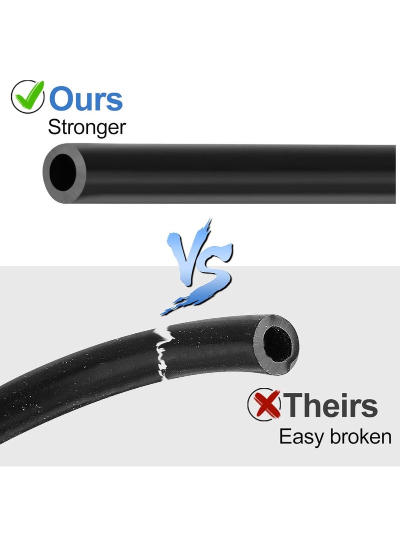 5M Black Rubber Windshield Washer Hose Kit, 12 Connectors (T, Y, I Type), 2 Fan Nozzles, Suitable for Most Cars, Easy Replacement, 1 Pack - Image 4