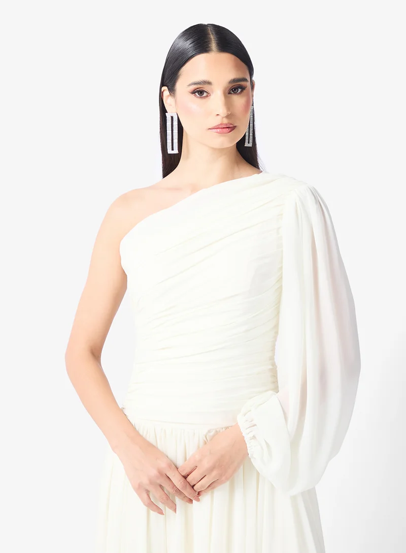 Namshi x  One Shoulder Draped Dropwaist Dress for Women | Best Price UAE