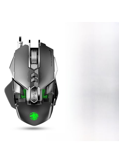 Metal Wired Gaming Mouse with Macros Technology black [voice macro programming] Ultimate Edition