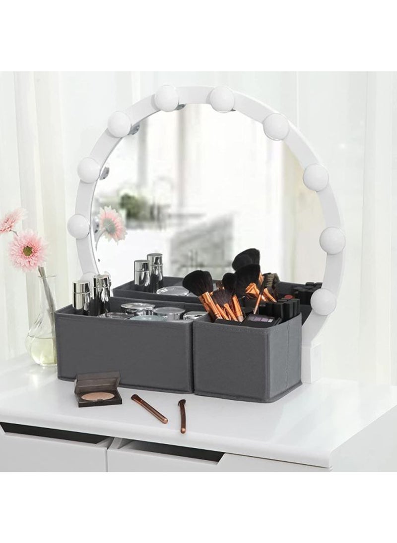 SONGMICS SONGMICS Grey RDZ06G Stylish 6 Fabric Drawer Organizer, For Living Room, Bed Room, Wardrobes (28x28x13cm)  - Image 3