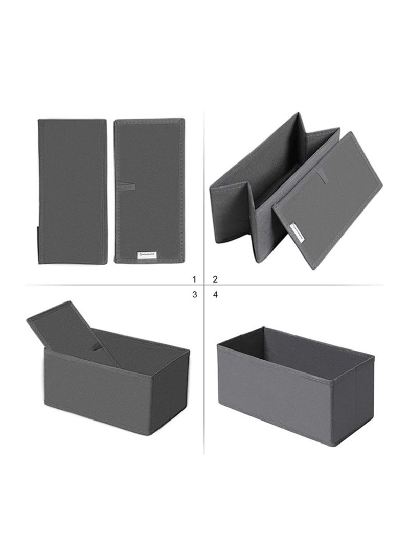 SONGMICS SONGMICS Grey RDZ06G Stylish 6 Fabric Drawer Organizer, For Living Room, Bed Room, Wardrobes (28x28x13cm)  - Image 4