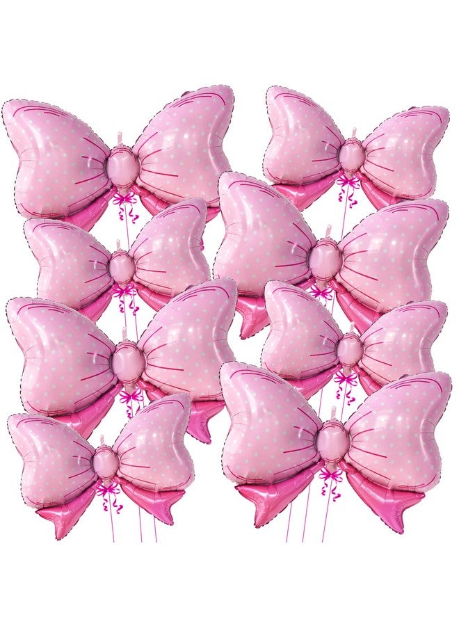 KATCHON كاتش أون، بالونات قوس قزح الوردية العملاقة - 35 بوصة، عبوة من 8 | زينة حفلة استقبال المولود الأنثوي | بالونات قوس قزح من الفويل، زينة كشف جنس الفتاة | زينة عيد ميلاد باللون الوردي | زينة ذات طابع القوس - Image 1