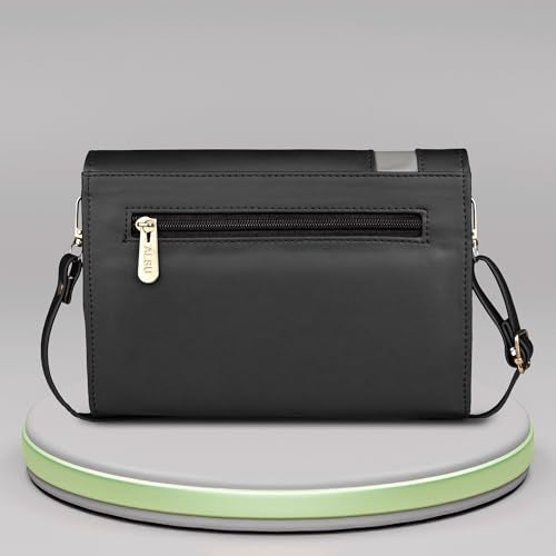 ALSU Women's trendy Sling Bag Black | handbag | purse | crossbody bag| deattachable straps |card slots (irf-019blk) - Image 3