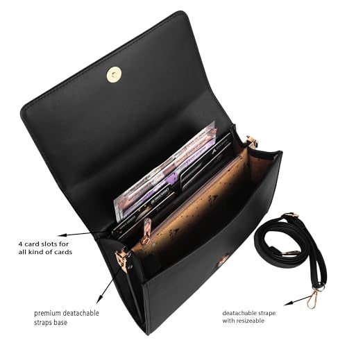 ALSU Women's trendy Sling Bag Black | handbag | purse | crossbody bag| deattachable straps |card slots (irf-019blk) - Image 4