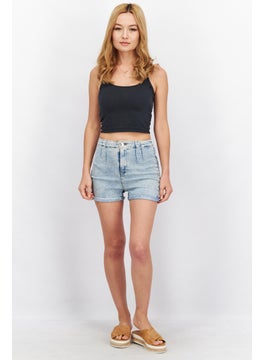 Don't Call Me Jennyfer Women Washed Denim Short, Blue Wash  - Image 2