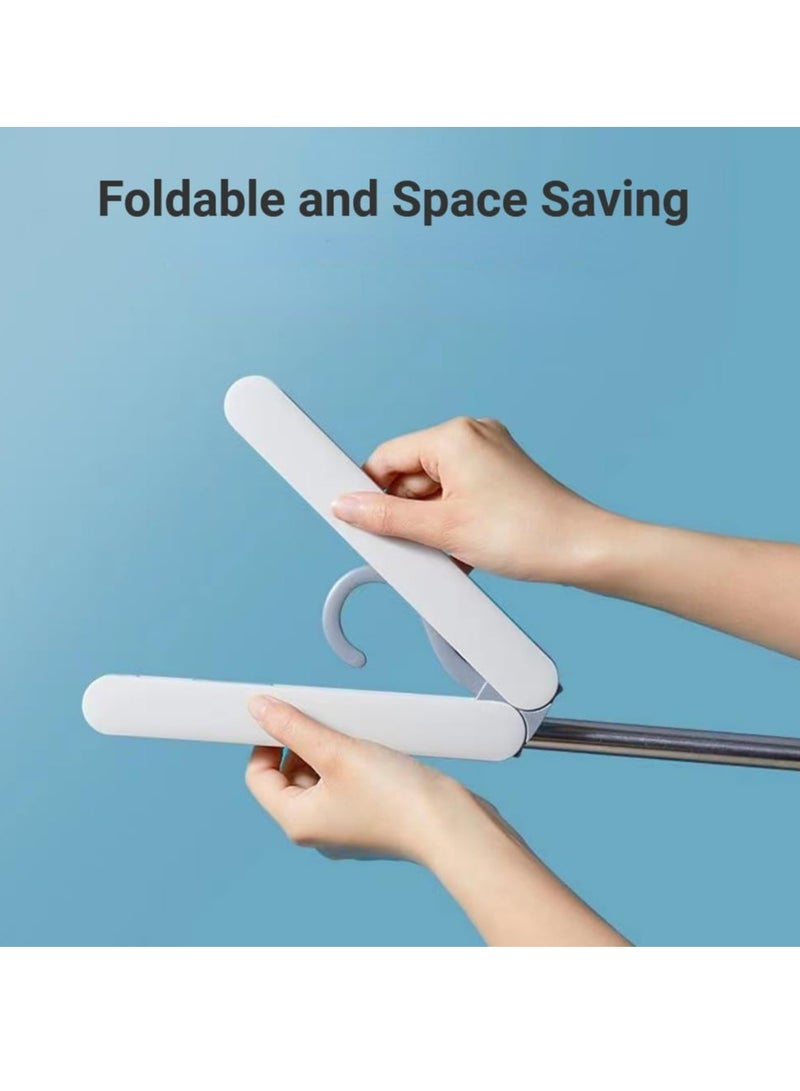 Oasisgalore Portable Clothes Hangers with Built-in Clips，Foldable for Travel and home (2 Pack, Green) - Image 4