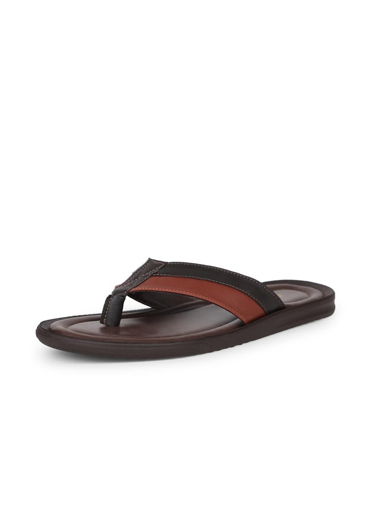 Bata Men's NW JOY TH Casual Slipper's DARK BROWN - 9 UK (8714776) - Image 1