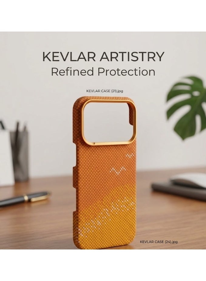 جراب حماية فائق النحافة من ألياف الكربون بتصميم كيفلر لهاتف iPhone 17 Pro، مزود بغطاء واقٍ متين من ألياف الأراميد ذات الجودة العسكرية. - Image 5