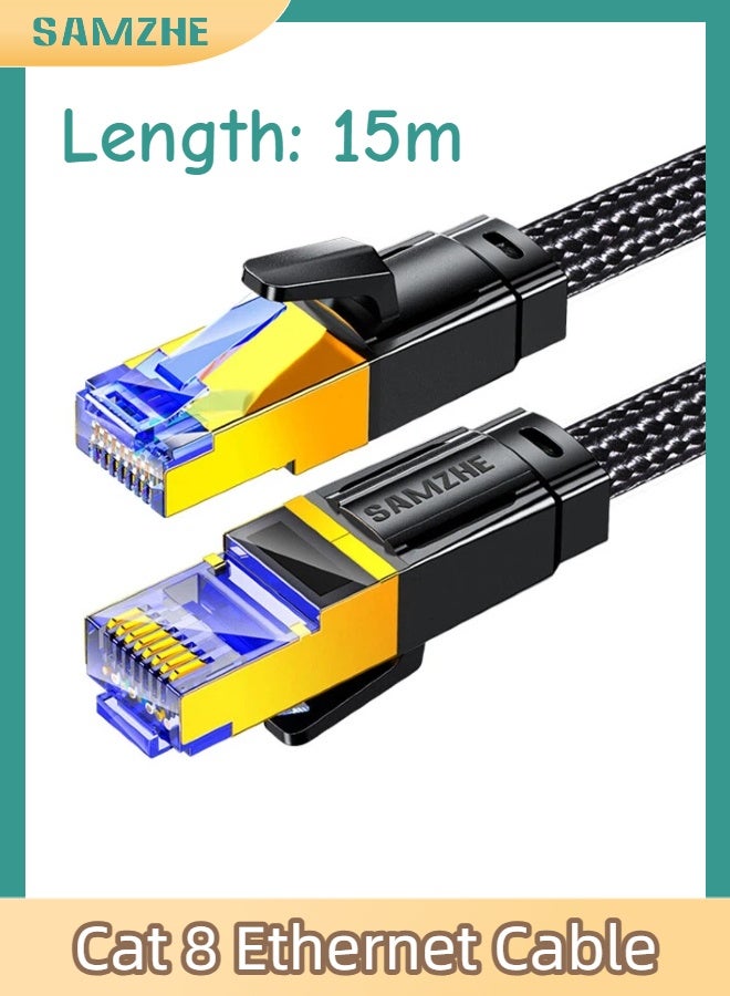 samzhe Samzhe 15m CAT8 Ethernet Cable black ethernet cable Connection Type: Ethernet Cable