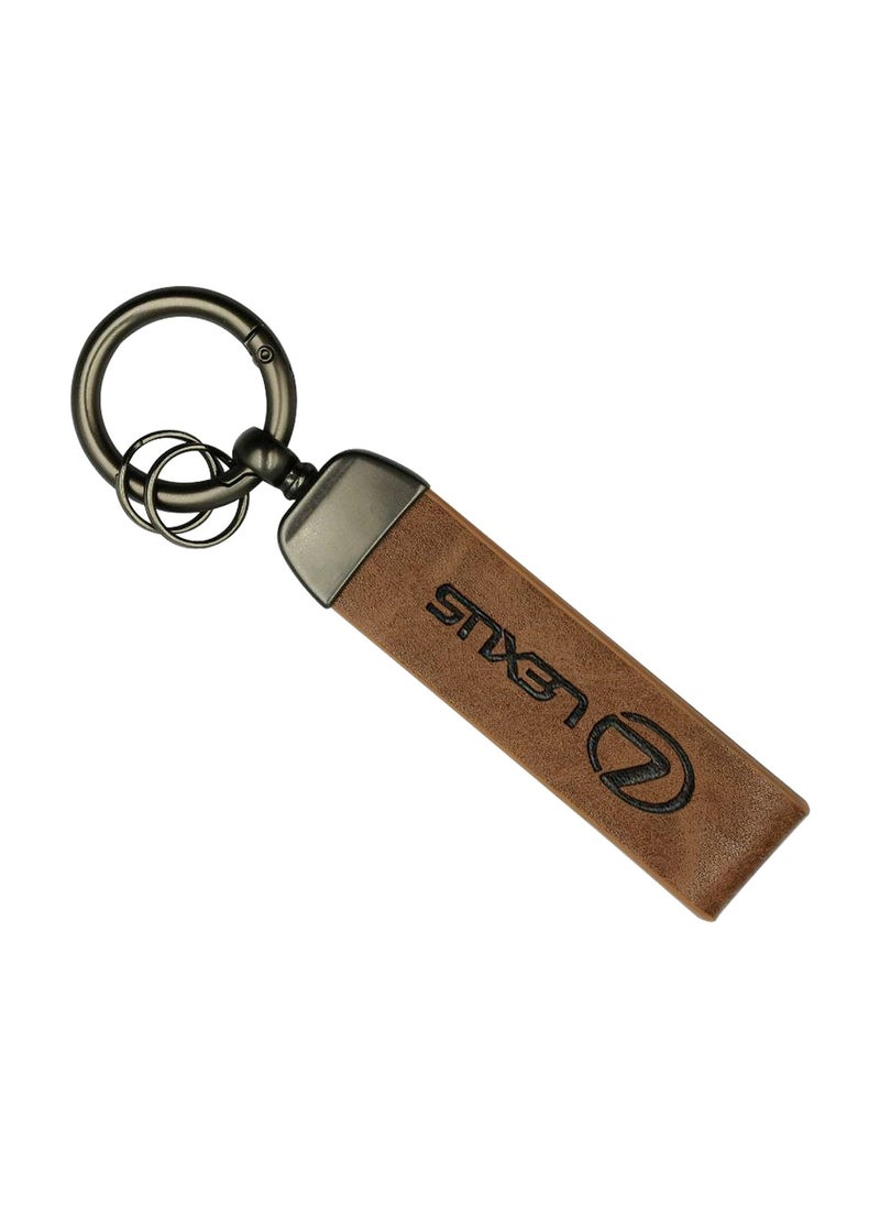 LEXUS Metal Ring PU Leather Strap Keychain Home Key Chain Car Keychain LEXUS Car Key Chain Super Finish 1Pcs  - Image 2