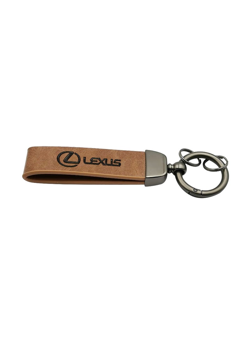LEXUS Metal Ring PU Leather Strap Keychain Home Key Chain Car Keychain LEXUS Car Key Chain Super Finish 1Pcs  - Image 4