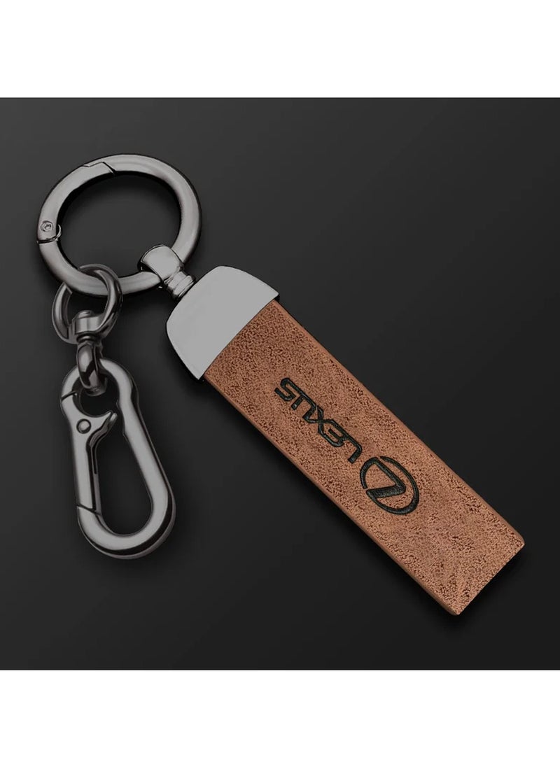 LEXUS Metal Ring PU Leather Strap Keychain Home Key Chain Car Keychain LEXUS Car Key Chain Super Finish 1Pcs  - Image 5