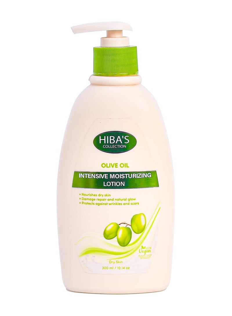 HIBA'S COLLECTION Olive Oil Intensive Moisturizing Lotion Nourishes Dry Skin Intensive Care Lotion 300ml 10.14 oz - Image 1