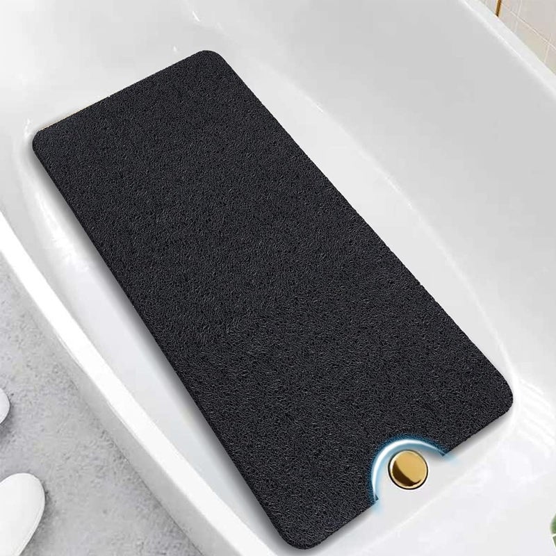 Asvin Soft Textured Bath, Shower, Tub Mat, 24x16 Inch, Phthalate Free, Non Slip Comfort Bathtub Mats with Drain, PVC Loofah Bathroom Mats for Wet Areas, Quick Drying - Image 5