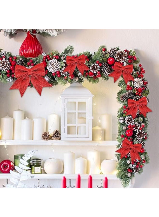 10 عبوات من زينة أقواس عيد الميلاد اللامعة - Image 3