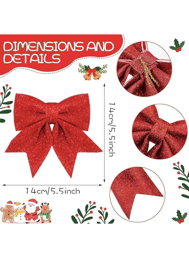 10 عبوات من زينة أقواس عيد الميلاد اللامعة - Image 2