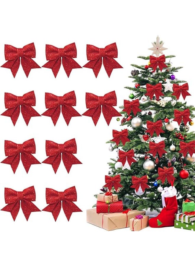 10 عبوات من زينة أقواس عيد الميلاد اللامعة - Image 1