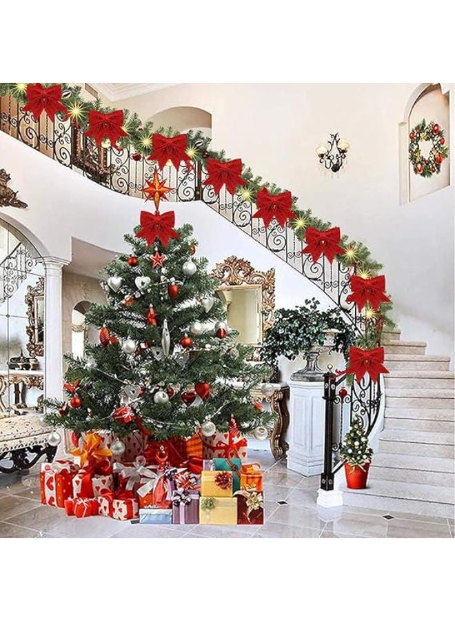 10 عبوات من زينة أقواس عيد الميلاد اللامعة - Image 4