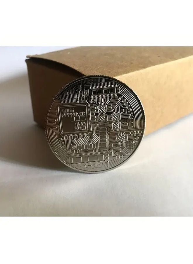 3 Pieces Silver Bitcoin Commemorative Coins Collectible Gift For Men Fathers Day - Image 5