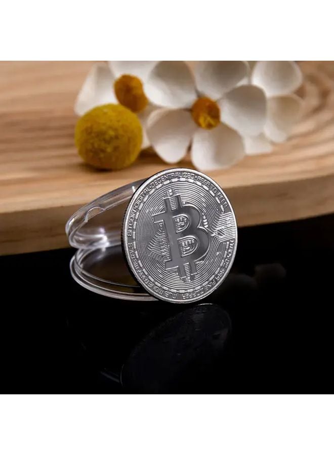 3 Pieces Silver Bitcoin Commemorative Coins Collectible Gift For Men Fathers Day - Image 1