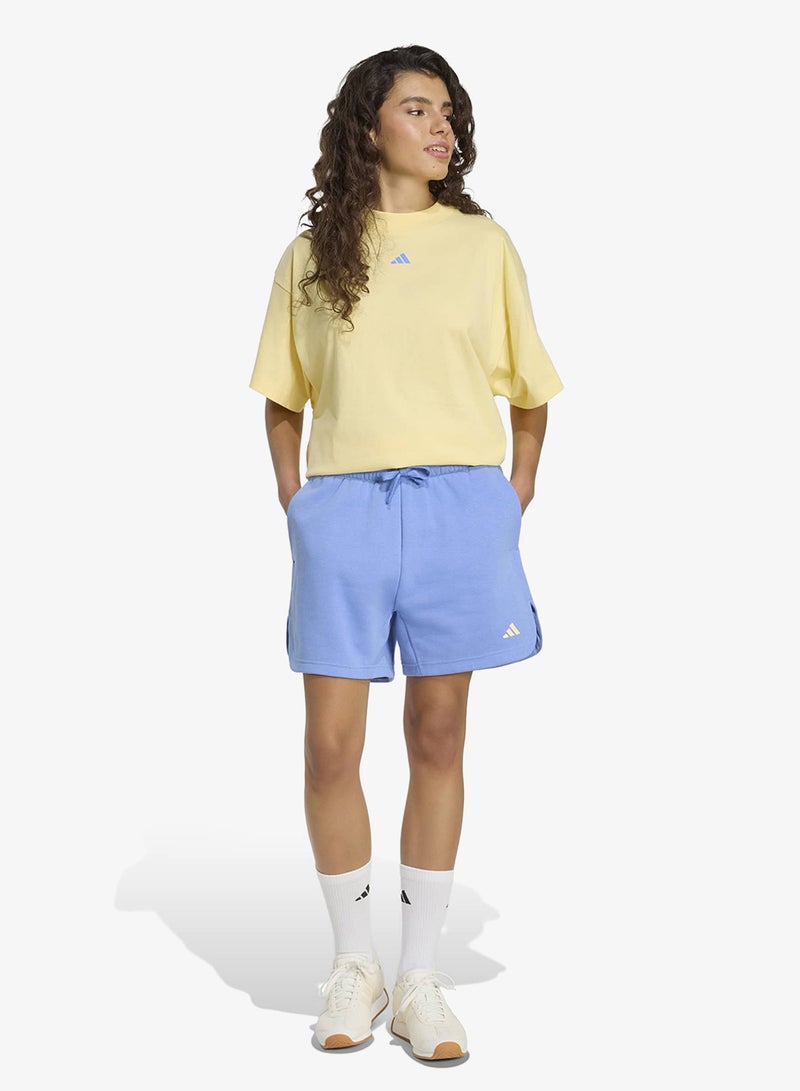 Adidas 3-Stripes Studio Fleece Loose Shorts - Image 5