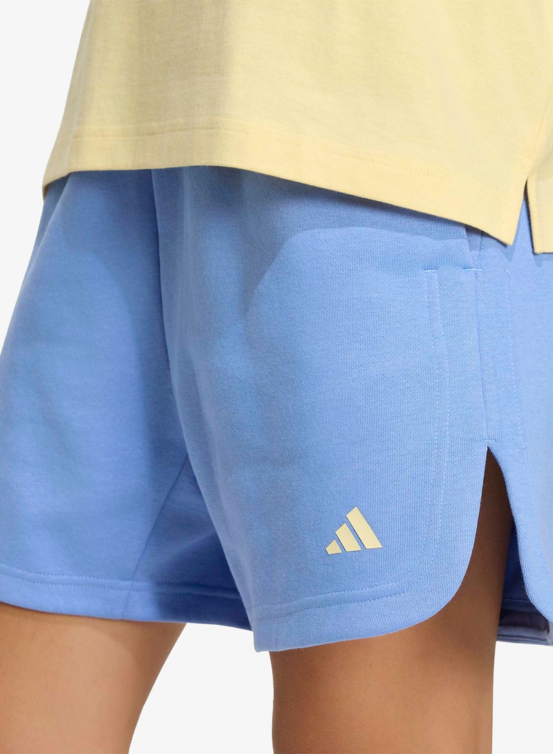 Adidas 3-Stripes Studio Fleece Loose Shorts - Image 4