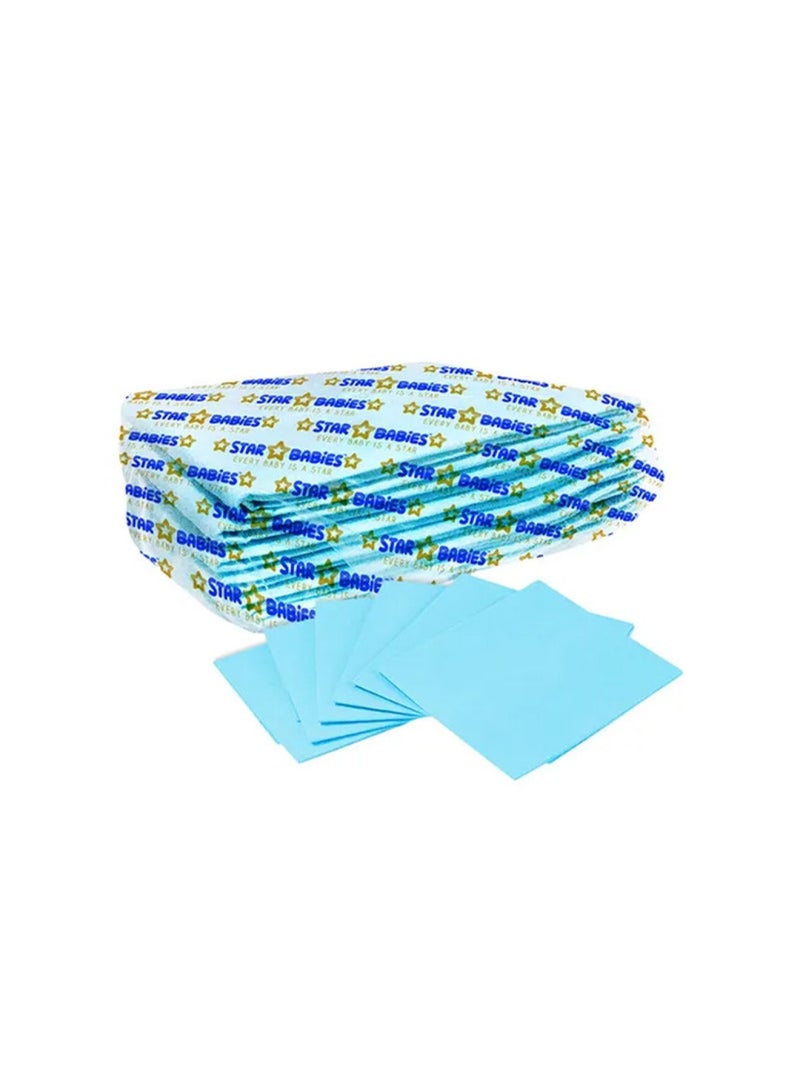 STAR BABiES Combo Pack Diposable Changing Mat 6Pcs With Disposable Towel Pack Of 3 Blue  - Image 4