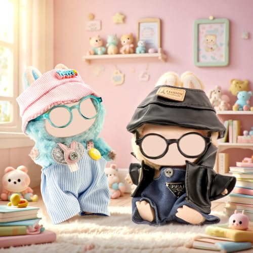 WALLFID 2PCS 17cm Doll Accessories Stylish Outfit with Hat Mini Scooter Prop Cute Motorcycle Clothes Set for Doll Display Role Play Shelf Decor or Party Scene Decoration Blue - Image 5