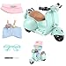 WALLFID 2PCS 17cm Doll Accessories Stylish Outfit with Hat Mini Scooter Prop Cute Motorcycle Clothes Set for Doll Display Role Play Shelf Decor or Party Scene Decoration Blue - Image 2