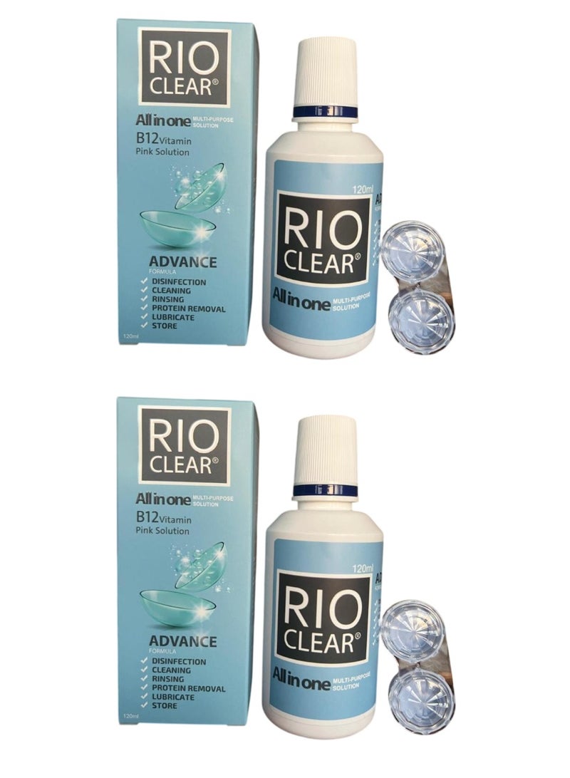 All In One Multi Purpose Solution Advanced Formula For Contact Lences 120 ML 2 pcs