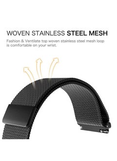 O Ozone Milanese Loop Metal Bands For Apple Watch Series 10 | Ultra 2 | 8 Ultra | 9 | 8 | 7 | 6, 49/46/45/44/42mm , Magnetic Mesh Replacement Wristbands- Gold  - Image 5