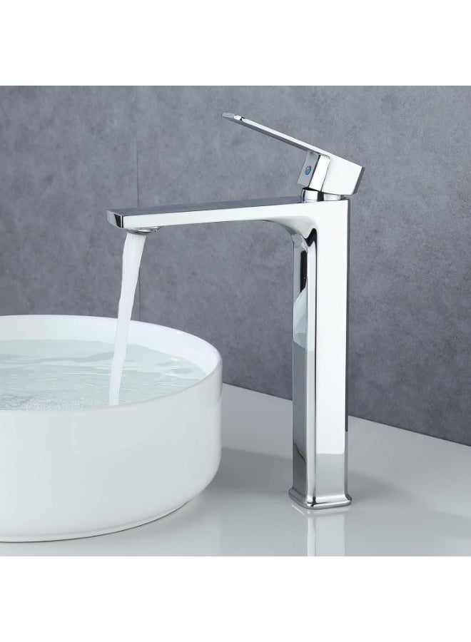 YD Premium Tall Bathroom Basin Faucet Mixer Tap for Countertop Wash Basin, Modern Single Lever Water Tap with Smooth Flow Control, Durable Vanity Sink Faucet for Residential and Commercial Use - Image 3